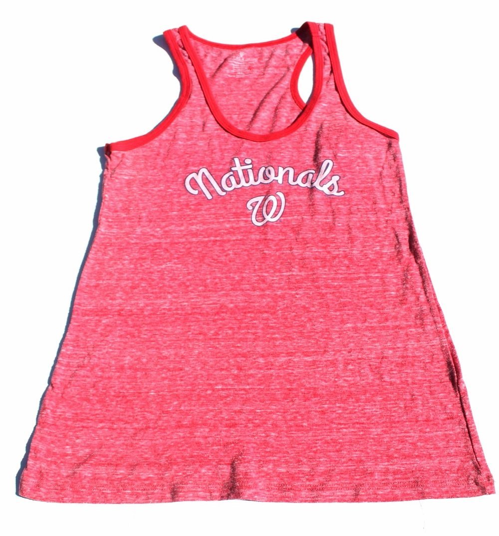 Womens Washington Nationals Tri Blend Tank Top Size XL