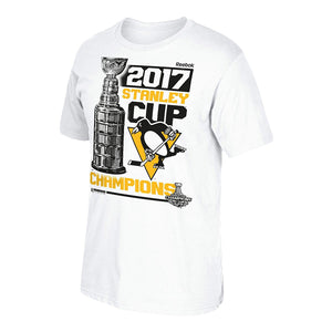 Pittsburgh Penguins Adult 2017 NHL Championship Locker Room T-Shirt - Team Color ,