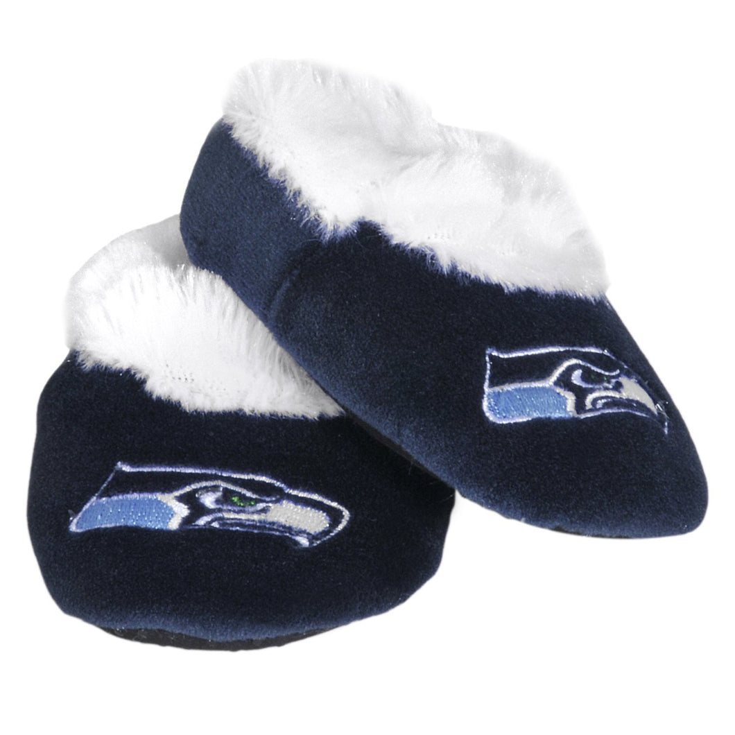 NFL Seattle Seahawks Football Baby Bootie Slippers, 6-9 Months