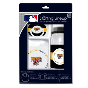 Pittsburgh Pirates Bib, Bottle & Pacifier Gift Set