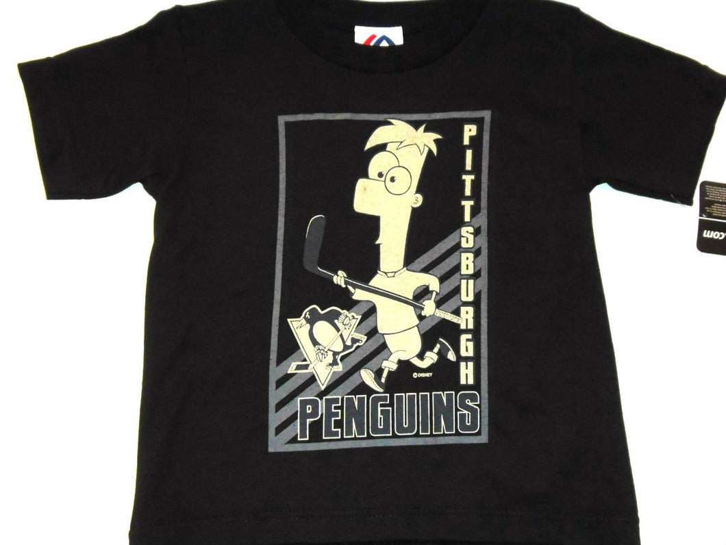 Phineas and Ferb Pittsburgh Penguins Shirt Youth Medium 5-6