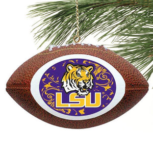 LSU Tigers Mini Replica Football Christmas Ornament