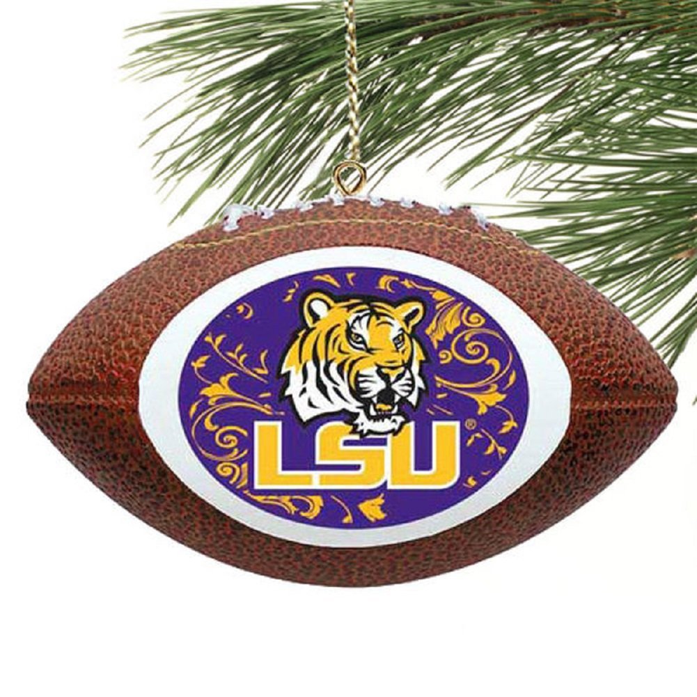 LSU Tigers Mini Replica Football Christmas Ornament