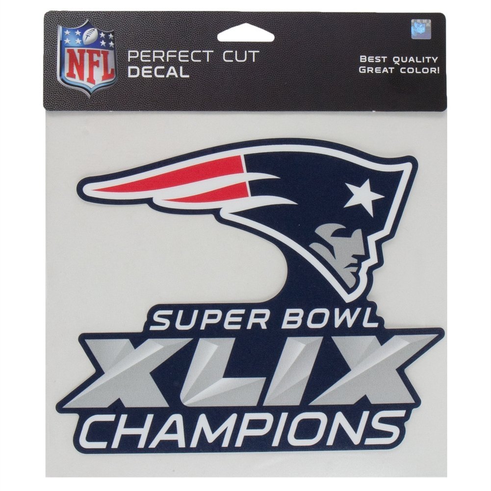 New England Patriots 2015 Super Bowl XLIX Champions 8 x 8 Perfect Cut Decal