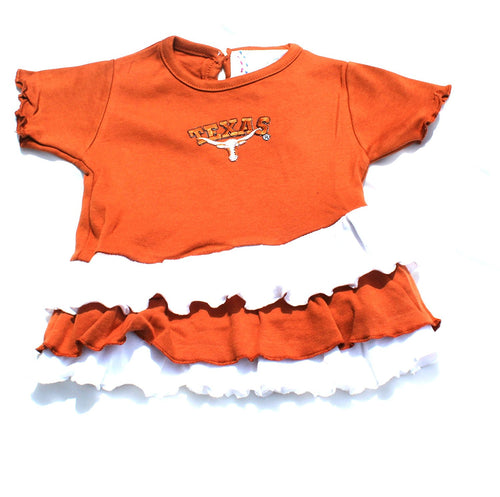 Texas Longhorns Ruffled Bias Top
