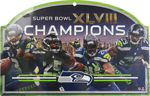 Seattle Seahawks Super Bowl XLVIII Champions Player Wood Sign