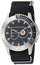 Game Time Men's 'Starter'  Metal and Nylon Quartz Analog  Watch, Color:Black (Model: NHL-STA-PHI)