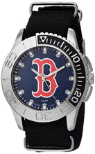 Game Time Men's 'Starter'  Metal and Nylon Quartz Analog  Watch, Color:Black (Model: MLB-STA-BOS)