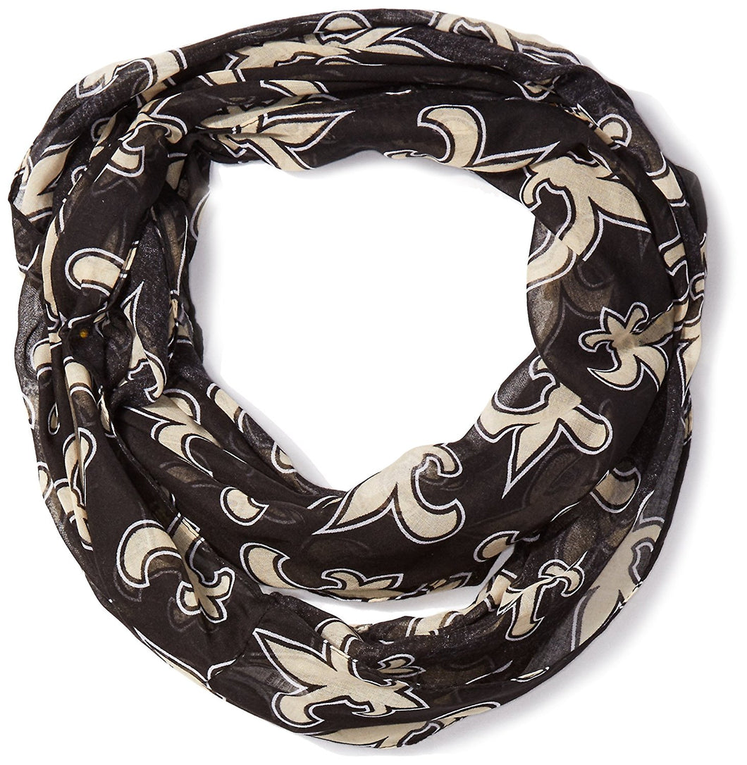 NFL New Orleans Saints Team Logo Infinity Scarf, Black