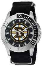 Game Time Men's 'Starter'  Metal and Nylon Quartz Analog  Watch, Color:Black (Model: NHL-STA-BOS)
