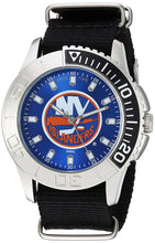 Game Time Men's 'Starter'  Metal and Nylon Quartz Analog Watch, Color:Black (Model: NHL-STA-NYI)