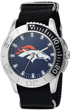 Game Time Men's 'Starter'  Metal and Nylon Quartz Analog  Watch, Color:Black (Model: NFL-STA-DEN)