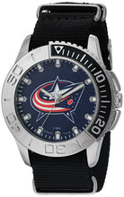 Game Time Men's 'Starter'  Metal and Nylon Quartz Analog  Watch, Color:Black (Model: NHL-STA-CBJ)