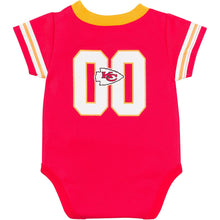 NFL Kansas City Chiefs Dazzle Mesh V-Neck Bodysuit, 0-3 Months, Red