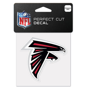 NFL Atlanta Falcons 63036011 Perfect Cut Color Decal, 4" x 4", Black