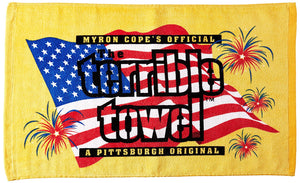 NFL Pittsburgh Steelers Patriot Terrible Towel, 24-inch by 15-inch, Black and Gold