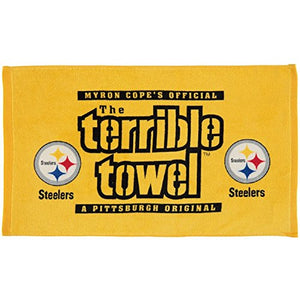 NFL Pittsburgh Steelers Dual Terrible Towel, 24-inch by 15-inch, Black and Gold