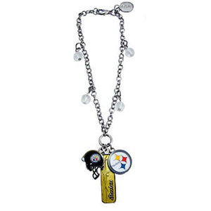 Fashion Jewelry ~ NFL Pittsburgh Steelers Frosted Bead Bracelet