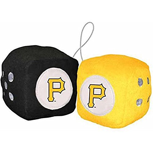 Pittsburgh Pirates Team Logo Pair of Fuzzy Dice