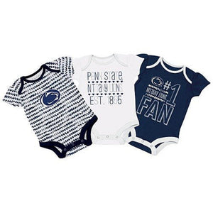 Baby Girls Penn State Nittany Lions 3 Pack Bodysuits Size 12 Months